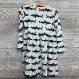 NEW LS Button Up Bamboo Dress Sharks 4T