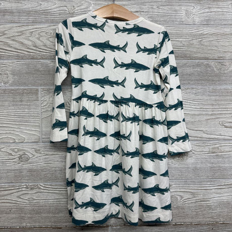 NEW LS Button Up Bamboo Dress Sharks 4T