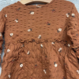 LS Textured Dress Flowers Ruffle 24M
