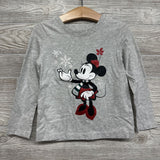 LS Shirt Minnie Mouse Snowflakes 4T