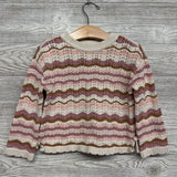 Knit Sweater Scallop Trim Stripes 3T