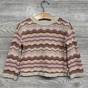 Knit Sweater Scallop Trim Stripes 3T