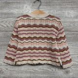Knit Sweater Scallop Trim Stripes 3T