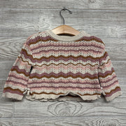 Knit Sweater Scallop Trim Stripes 18M
