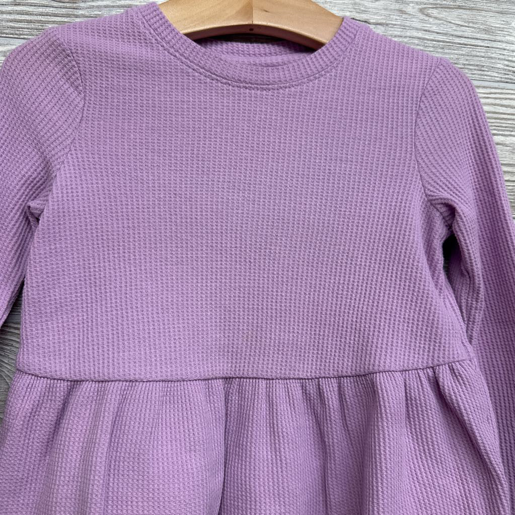 LS Waffle Knit Peplum Shirt 2T