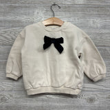 Crewneck Velvet Bow 2T