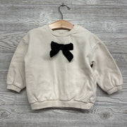 Crewneck Velvet Bow 2T