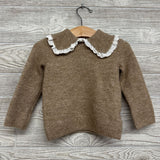 Eyelet Trim Collared Sweater 12M