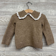 Eyelet Trim Collared Sweater 12M