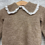 Eyelet Trim Collared Sweater 12M