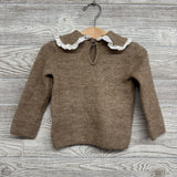 Eyelet Trim Collared Sweater 12M