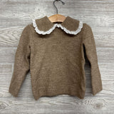 Eyelet Trim Collared Sweater 2T