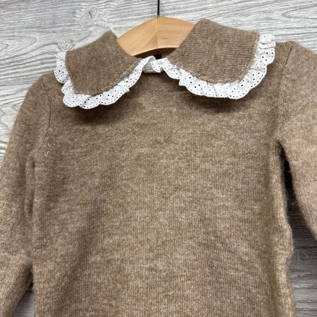 Eyelet Trim Collared Sweater 2T