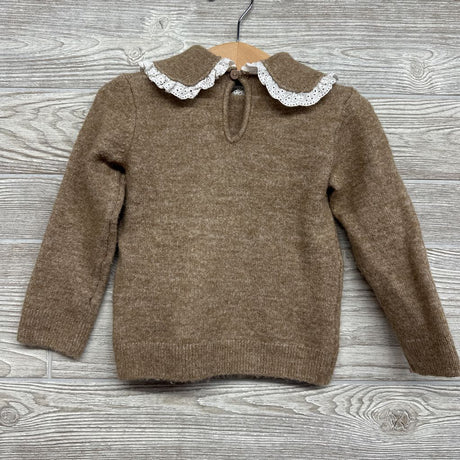 Eyelet Trim Collared Sweater 2T