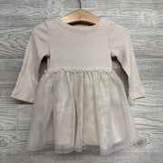 LS Ribbed Tutu Dress Shimmer 12M