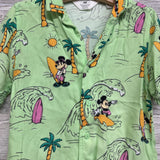 Button Up Shirt Mickey Mouse Surfing 5T