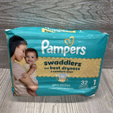 NEW 32 Pk Swaddlers Diapers