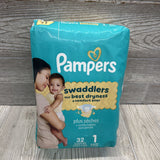 NEW 32 Pk Swaddlers Diapers