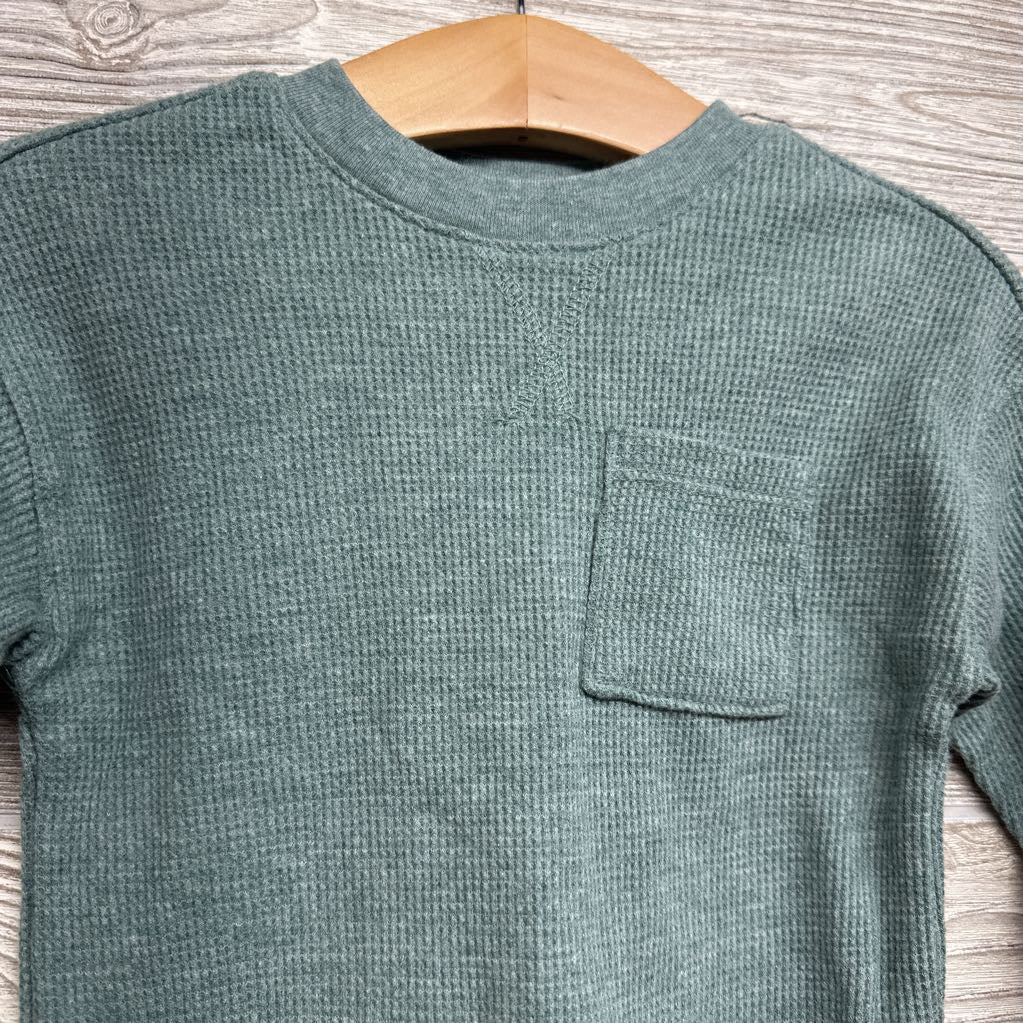Pocket Waffle Knit LS Shirt 12M