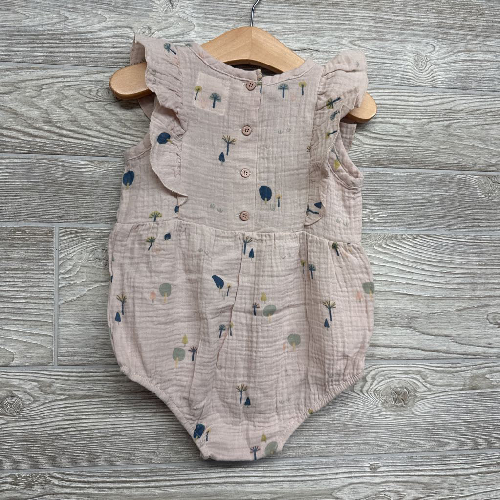 Muslin Romper Sunsuit Trees 18-24M