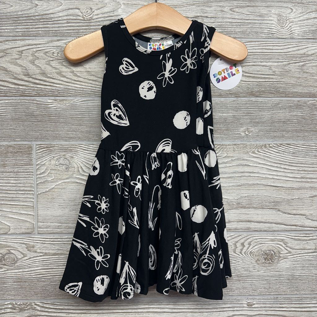 NEW Tank Dress Hearts & Flowers 12-24M