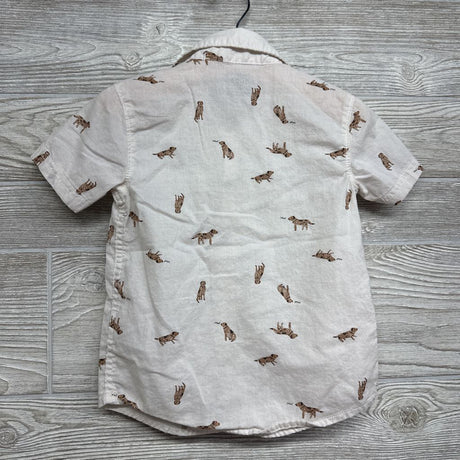 Button Up SS Shirt Dogs 2t