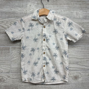 Button Up SS Shirt Palm Trees 2t