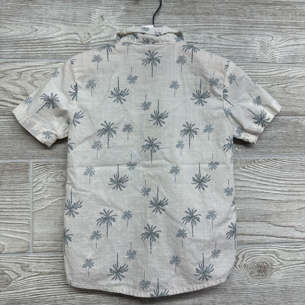 Button Up SS Shirt Palm Trees 2t