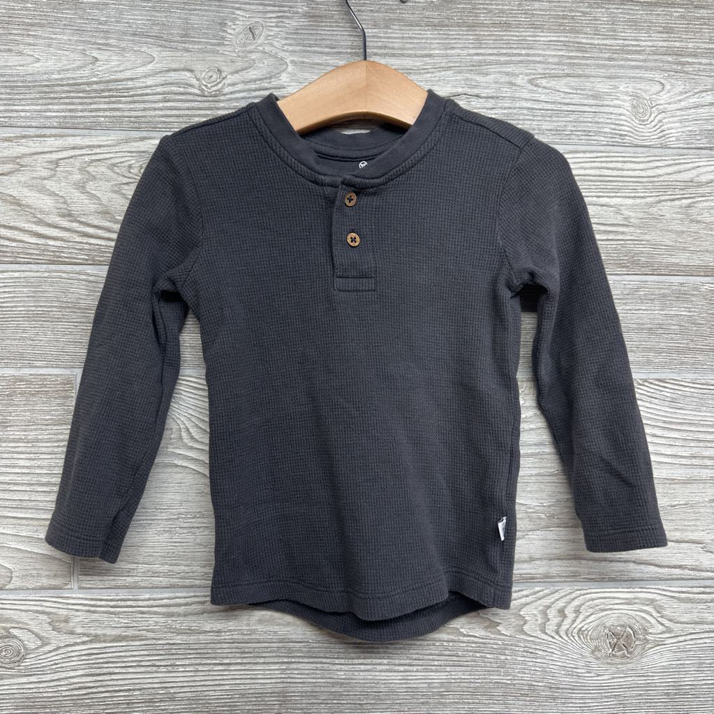 Organic Waffle Knit Henley Shirt 2t