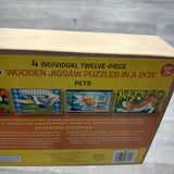 Wooden Jigsaw Puzzles in a Box Pets