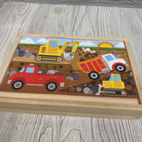 Wooden Jigsaw Puzzles in a Box Vehicles