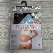 NEW 3 Pk Seamless Maternity Fold Over Bikini Underwear Small