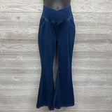 Flex Cross Panel Knit Flare Jeans Large