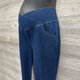 Flex Cross Panel Knit Flare Jeans Large