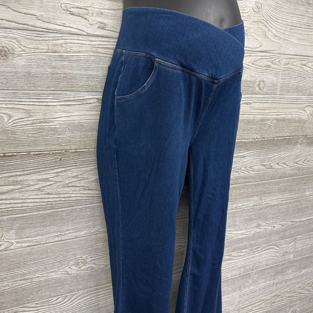 Flex Cross Panel Knit Flare Jeans Large