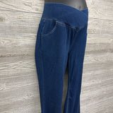 Flex Cross Panel Knit Flare Jeans Large