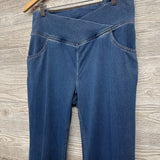 Flex Cross Panel Knit Flare Jeans Large