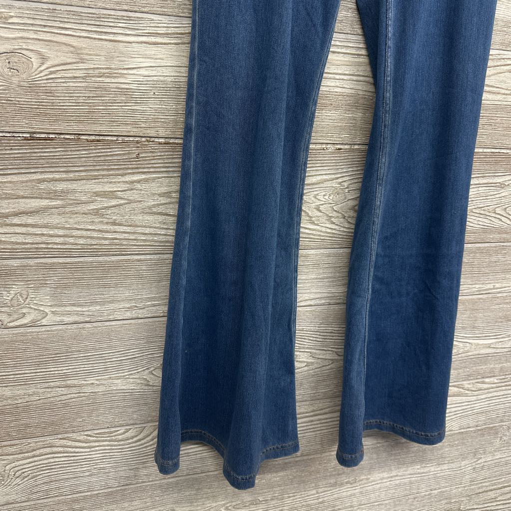 Flex Cross Panel Knit Flare Jeans Large