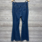 Flex Cross Panel Knit Flare Jeans Large