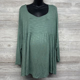 NEW LS V Neck Babydoll Shirt XXL