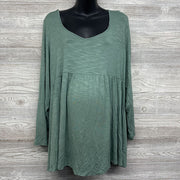 NEW LS V Neck Babydoll Shirt XXL