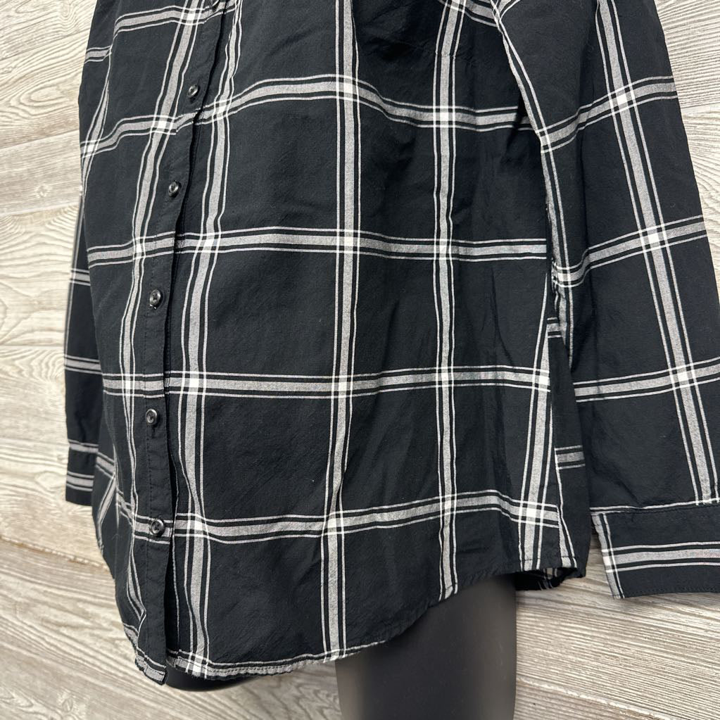 LS Plaid Button Up Shirt Small