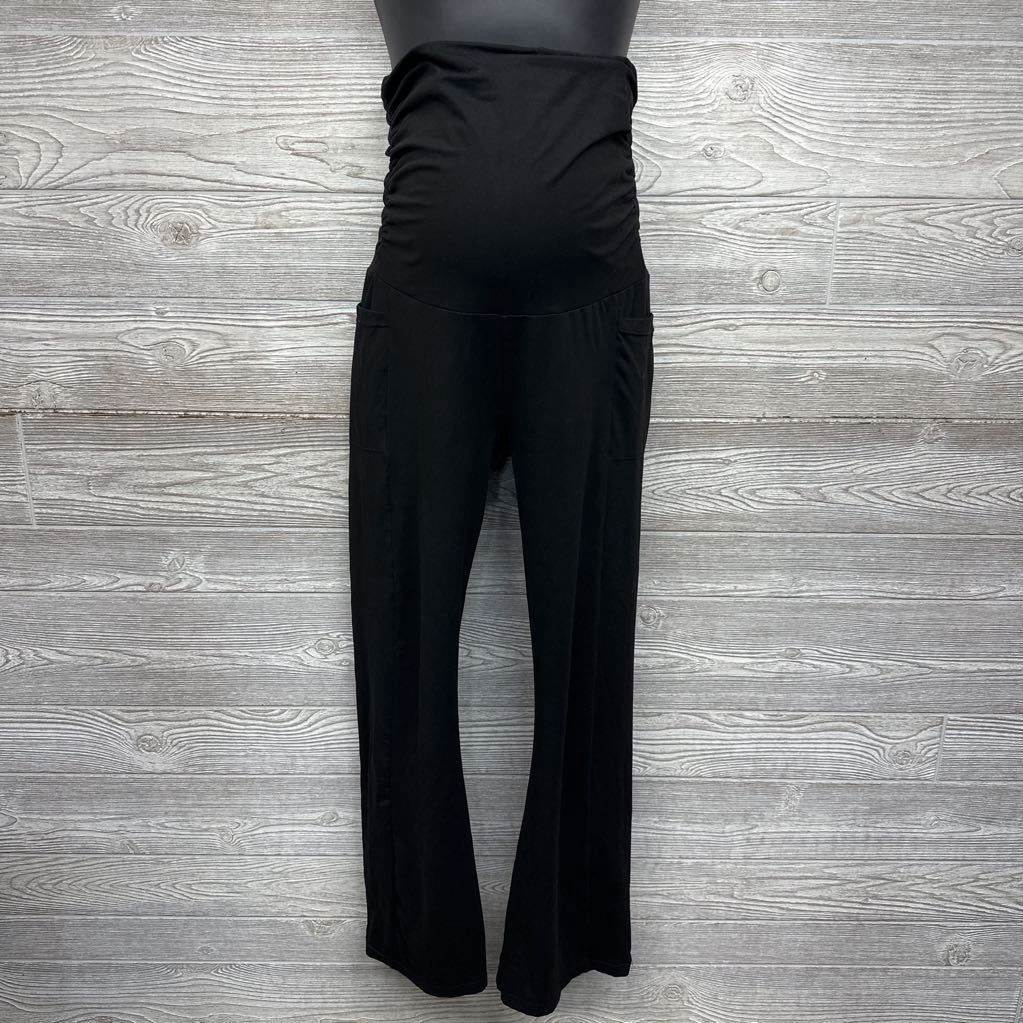 Ruched Full Panel Flare Pants Large