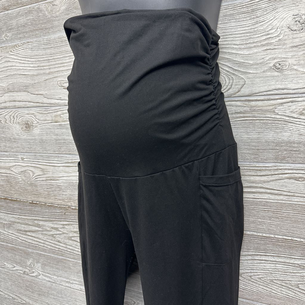 Ruched Full Panel Flare Pants Large