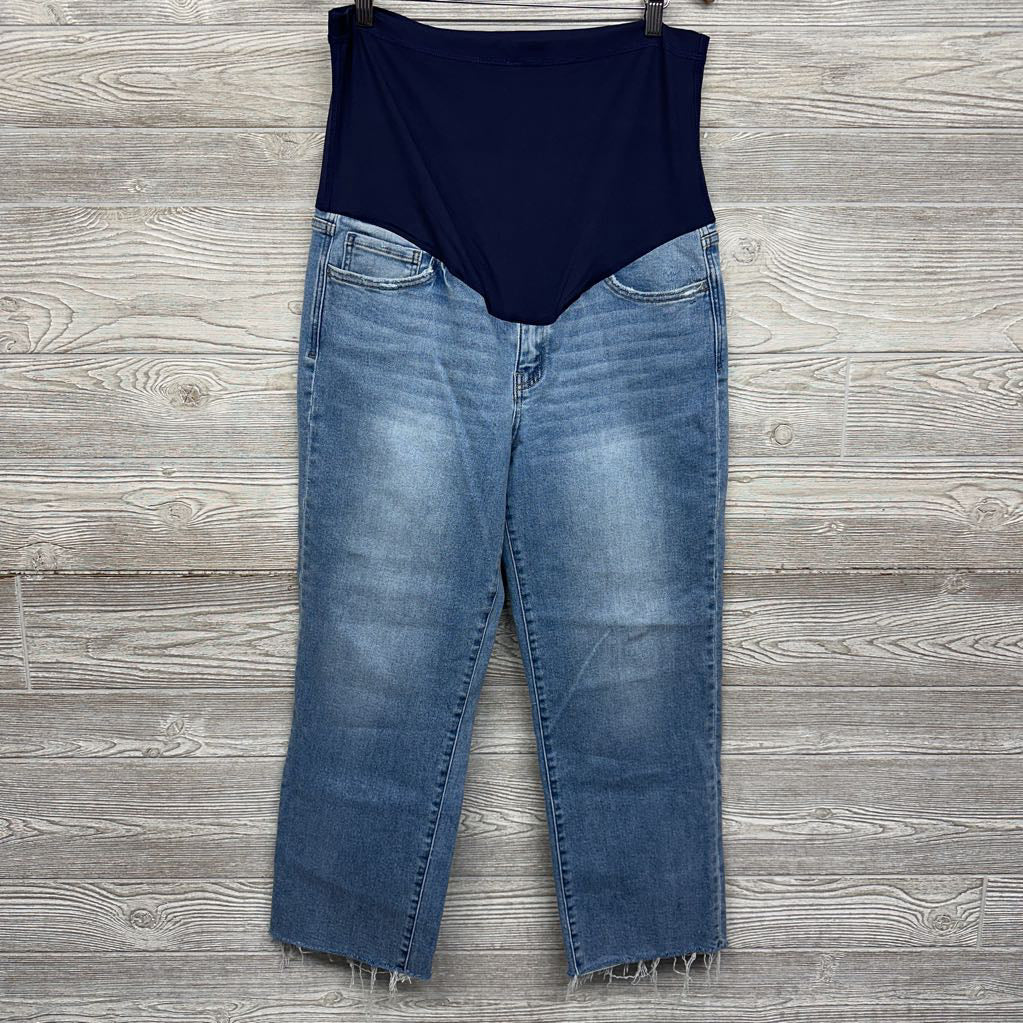 Full Panel Cropped Raw Hem Straight Leg Full Panel Jeans