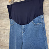Full Panel Wide Leg Jeans Frayed XL
