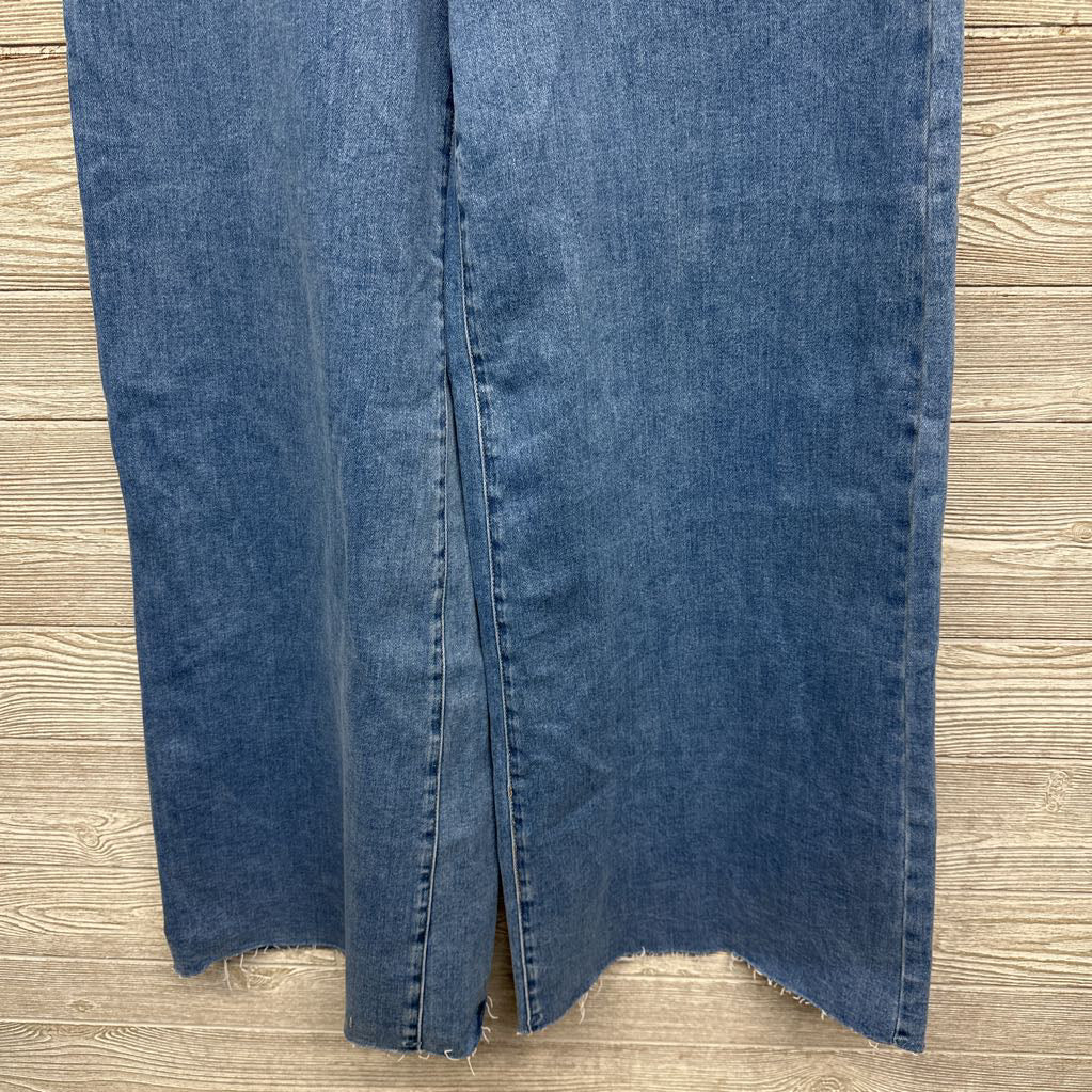 Full Panel Wide Leg Jeans Frayed XL