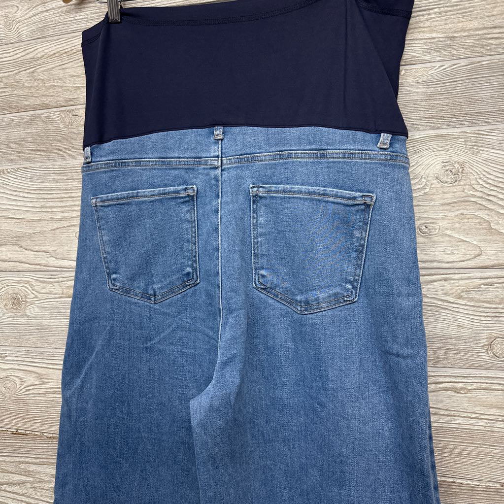 Full Panel Wide Leg Jeans Frayed XL