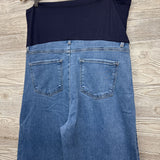 Full Panel Wide Leg Jeans Frayed XL