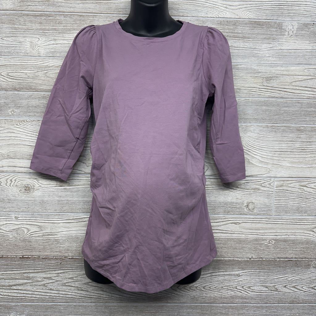 Puff Shoulder Ruched Shirt Small